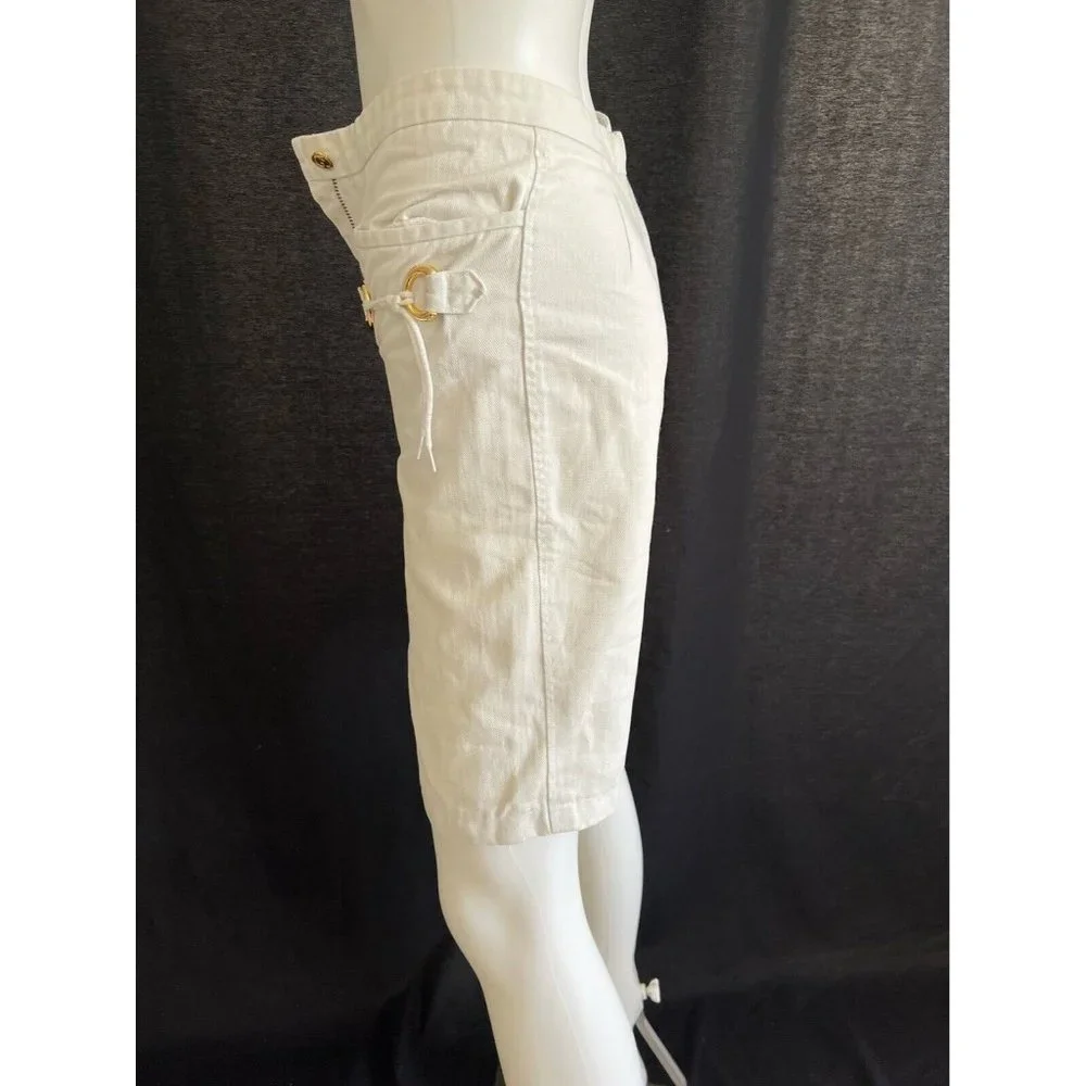 Gucci Women's Vintage Short Pant Elegant White Pockets XS - Picture 9 of 12